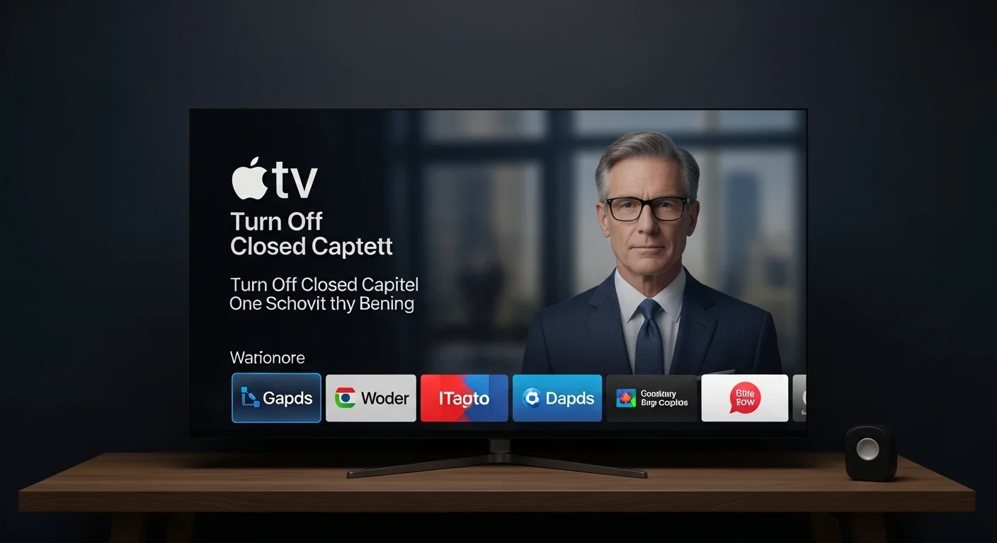 how to turn off closed caption on apple tv