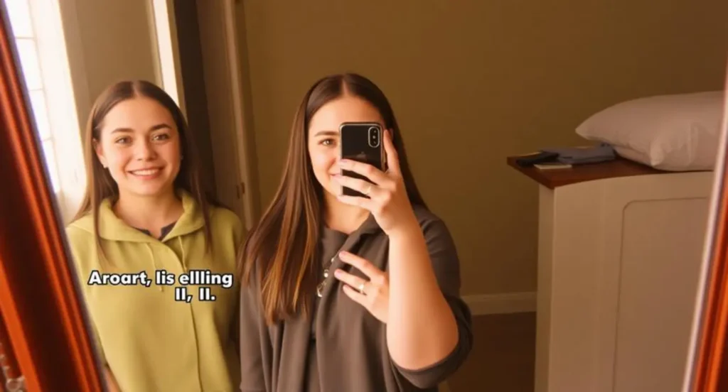 mirror selfie captions