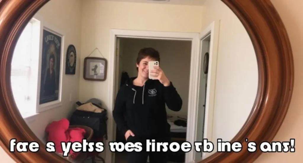 mirror selfie captions