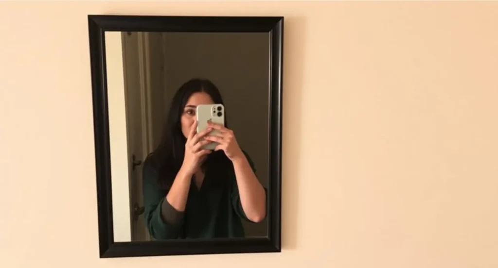 mirror selfie captions