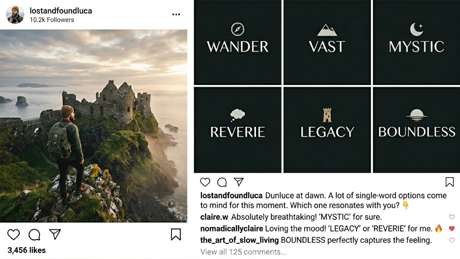 one worded insta captions